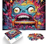 puzzle 1000 pezzi per adulti Pianoforte mostruoso per il giocattolo di sfida del gioco educativo con poster abbinato e foglio di quiz 38x26cm