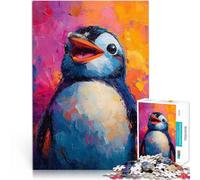 puzzle 1000 pezzi per adulti Pinguino carino e felice per il giocattolo di sfida del gioco educativo Giocattoli per la decorazione della casa 75x50cm