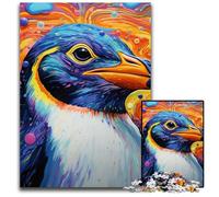 Puzzle 1000 pezzi per adulti, pinguino colorato, puzzle impossibili per adulti, fai da te, regalo per la casa, gioco rompicapo 50x75CM/19,68x29,52 pollici