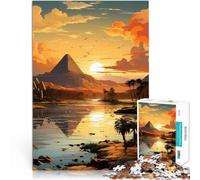 puzzle 1000 pezzi per adulti piramide del tramonto per il giocattolo di sfida del gioco educativo Collezione di artisti, Belle arti 38x26cm