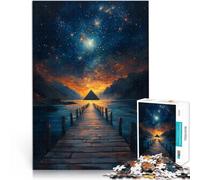 puzzle 1000 pezzi per adulti Piramide sotto le stelle per il giocattolo di sfida del gioco educativo Regalo di compleanno, regali, arte murale 38x26cm