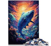 Puzzle 1000 pezzi per adulti pittura a colori blu giocattolo giocattolo giocattolo 26 x 38 cm tutta la famiglia