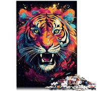 Puzzle 1000 pezzi per adulti pittura leone feroce giocattolo gioco intellettuale 26x38cm sollievo dallo stress soggiorno uccidere il tempo