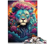 Puzzle 1000 pezzi per adulti pittura mistica leone gioco stimolante regali 26 x 38 cm migliora l'amore tra le coppie per adolescenti dai 14 anni in su