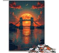 Puzzle 1000 pezzi per adulti Ponte d'Inghilterra in legno, gioco interattivo per famiglie, adatto a partire dai 14 anni, 50x75cm, Natale o compleanni