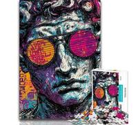 Puzzle 1000 pezzi per adulti Pop-art Statua del David di Michelangelo 1000 pezzi per adolescenti giochi divertenti Decorazione murale Regali unici per compleanno e Natale 75x50cm