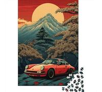 Puzzle 1000 pezzi per adulti Porsche Fuji Retro Puzzle Puzzle di legno di alta qualità Giocattolo per il tempo libero Gioco educativo Decorazione per la casa Regalo d'arte 1000 pezzi (75x50 cm)