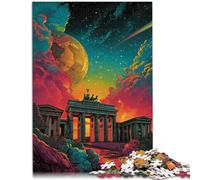 Puzzle 1000 pezzi per Adulti Porta di Brandeburgo Germania Gioco Giocattoli con Poster Abbinato e scheda Domande 14,96 pollici x 20,47 pollici