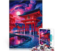 puzzle 1000 pezzi per adulti Porta Torii del tempio giapponese Gioco intellettuale giocattolo Lista dei desideri con Babbo Natale 75x50cm