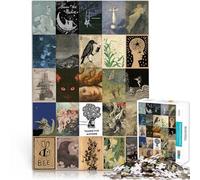 puzzle 1000 pezzi per adulti Poster di mosaico di arte retrò Giocattolo educativo per l'apprendimento perché è ideale come regalo per tutta la famiglia 38x26cm