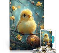 puzzle 1000 pezzi per adulti Pulcino carino sul ramo Difficile da completare ma divertente e umoristico Regalo di compleanno, regali, arte murale 75x50cm