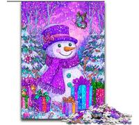 Puzzle 1000 pezzi per adulti Pupazzo di neve di Natale, adatto a persone dai 14 anni in su Giochi educativi Regali di Babbo Natale segreto 50x75cm