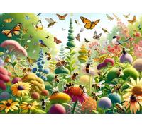 Puzzle 1000 pezzi per adulti, puzzle colorati farfalle e api
