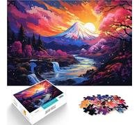 Puzzle 1000 pezzi per adulti Puzzle colorato Monte Fuji Migliora l'amore Tra le coppie 19,7 "x 29,5" per adolescenti da 14 anni e oltre
