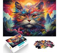 Puzzle 1000 pezzi per adulti puzzle fantasia gatti colorati giapponese gioco educativo familiare 26 x 38 cm per passare il tempo