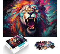 Puzzle 1000 pezzi per adulti puzzle fantasy leone pittura puzzle decorazione della parete migliorare la memoria per adolescenti dai 14 anni e oltre 26x38cm
