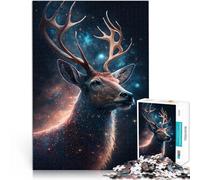 Puzzle 1000 pezzi per adulti Puzzle Galaxy Deer decorazione della parete Migliorare l'amore tra le coppie per adolescenti 14 anni e oltre 26x38cm