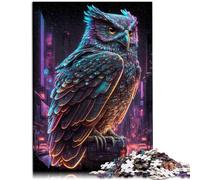 Puzzle 1000 pezzi per adulti Puzzle Gufo Giocattoli educativi Aiuta il cervello a esercitare Giocattoli avvincenti per coltivare la pazienza 26x38cm