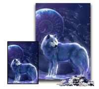 Puzzle 1000 pezzi per adulti, puzzle impossibile del lupo, dimensioni 26x38cm, gioco decorativo fai da te stimolante, giocattolo interattivo per la famiglia