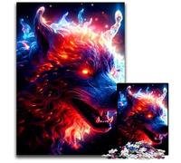 Puzzle 1000 pezzi per adulti, puzzle impossibile del lupo, gioco interattivo per famiglie, decorazione fai da te per la casa, sfida mentale, regalo 26X38CM/10,23x14,96 pollici