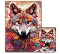 Puzzle 1000 pezzi per adulti, puzzle in cartone a forma di lupo, regalo per uomini e donne, per tutti i giorni e per occasioni speciali, 26X38CM/10,23x14,96 pollici.