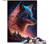 Puzzle 1000 pezzi per adulti, puzzle in legno raffigurante il lupo leggendario, dimensioni 50x75cm, perfetto per adolescenti e collezionisti, ideale come decorazione per la casa e regalo da viaggio.