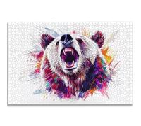 Puzzle 1000 Pezzi per Adulti, Puzzle Orso1000 Pezzi Arte per Adulti e Ragazzi, Misura: 75x50 cm, Puzzles Animale in Legno Impegnativi, Puzzles per Idea Regalo Donna e Uomo, Decorazioni Casa, -2338