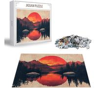 Puzzle 1000 Pezzi per Adulti, Puzzle Paesaggio giapponese in Legno per Adulti, Puzzles Copia Impegnativi, Giochi Educativo per Famiglie, Rompecapo con Scatola per Decorazioni Casa Regalo B-3422