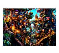 Puzzle 1000 Pezzi per Adulti puzzle per adulti Puzzle da 1000 pezzi Gioco impegnativo per il tutto per le donne, regali per gli uomini, puzzle Tema: casa sull'albero fantasia