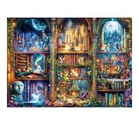 Puzzle 1000 Pezzi per Adulti puzzle per adulti Puzzle da 1000 pezzi Gioco impegnativo per il tutto per le donne, regali per gli uomini, puzzle Tema: Biblioteca incantata