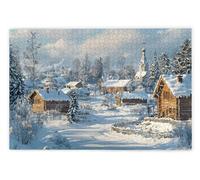 Puzzle 1000 Pezzi per Adulti, Puzzle Piccola Città in Legno per Adulti, Rompecapo in Legno Impegnativi, Giochi Educativo per Famiglie, Rompecapo con Scatola Regalo per Decorazioni Casa e Regalo, Y-94