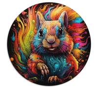 Puzzle 1000 pezzi per adulti, puzzle psichedelico con scoiattolo, regalo di Natale per adulti, ideale per ufficio, camera da letto, soggiorno 67,5x67,5 cm