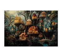 Puzzle 1000 Pezzi per Adulti, Puzzle Villetta Motivo per Adulti, Rompecapo in Legno Impegnativi, Legno Spesso e Resistente, Impegnativi Rompecapo, Natalizie Regalo Donne Uomo, Tema: Animato S-34