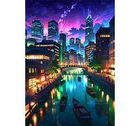 Puzzle 1000 Pezzi per Adulti,Puzzles Artistico,Barche sui fiumi della città puzzle fai da te Intrattenimento Creativo, puzzles Classico Regali per la casa