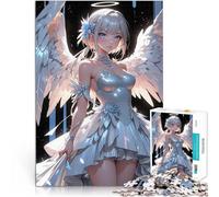 puzzle 1000 pezzi per adulti Ragazza angelo in abito bianco Gioco impegnativo e gioco in famiglia Regalo di compleanno, regali, arte murale 75x50cm