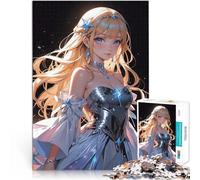 puzzle 1000 pezzi per adulti Ragazza anime con abito stellato Allena il tuo cervello e le tue mani perché è ideale come regalo per tutta la famiglia 52x38cm