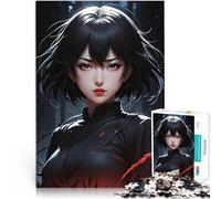 puzzle 1000 pezzi per adulti Ragazza anime con gli occhi rossi Vacanza a casa: uccidere il tempo Migliorare l'amore tra le coppie 38x26cm