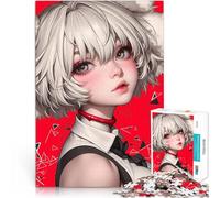 puzzle 1000 pezzi per adulti Ragazza anime con i capelli bianchi Vacanza a casa: uccidere il tempo è ideale come regalo per tutta la famiglia 38x26cm