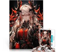 puzzle 1000 pezzi per adulti Ragazza anime con le corna per il giocattolo di sfida del gioco educativo Migliorare l'amore tra le coppie 52x38cm