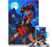 puzzle 1000 pezzi per adulti Ragazza anime con motosega Antistress Vacanza in patria Uccidere il tempo Collezione di artisti, Belle arti 38x26cm