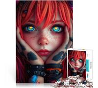 puzzle 1000 pezzi per adulti Ragazza anime con occhi luminosi Allena il tuo cervello e le tue mani offerte come regali per tutta la famiglia 38x26cm