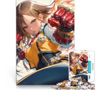 puzzle 1000 pezzi per adulti Ragazza anime con pugno di fuoco Per il divertimento in famiglia Migliorare l'amore tra le coppie 75x50cm