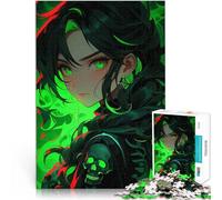 puzzle 1000 pezzi per adulti Ragazza anime dagli occhi verdi Gioco intellettuale giocattolo perché è ideale come regalo per tutta la famiglia 75x50cm