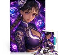 puzzle 1000 pezzi per adulti Ragazza anime dagli occhi viola Gioco impegnativo e gioco in famiglia offerte come regali per tutta la famiglia 52x38cm