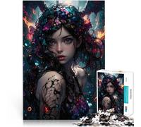 puzzle 1000 pezzi per adulti Ragazza anime fantasy oscura Vacanza a casa: uccidere il tempo Migliorare l'amore tra le coppie 38x26cm