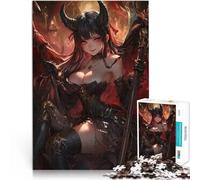 puzzle 1000 pezzi per adulti Ragazza demone dagli occhi rossi Giochi educativi Decorazione della casa Adatto per la decorazione del desktop 38x52cm