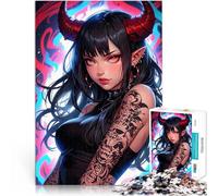 puzzle 1000 pezzi per adulti Ragazza demone diabolica per il giocattolo di sfida del gioco educativo Giocattoli per la decorazione della casa 38x26cm