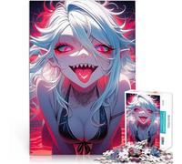 puzzle 1000 pezzi per adulti Ragazza demoniaca seducente Riduzione dello stress interessante Regalo di compleanno, regali, arte murale 75x50cm