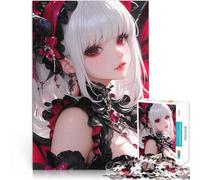 puzzle 1000 pezzi per adulti Ragazza vampiro anime con gli occhi rossi Giocattoli antistress Regalo di compleanno, regali, arte murale 75x50cm