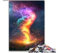 Puzzle 1000 pezzi per adulti Rainbow Tornado in legno, adatto per compleanni, Halloween, Ringraziamento, Pasqua, dimensioni 50X75CM